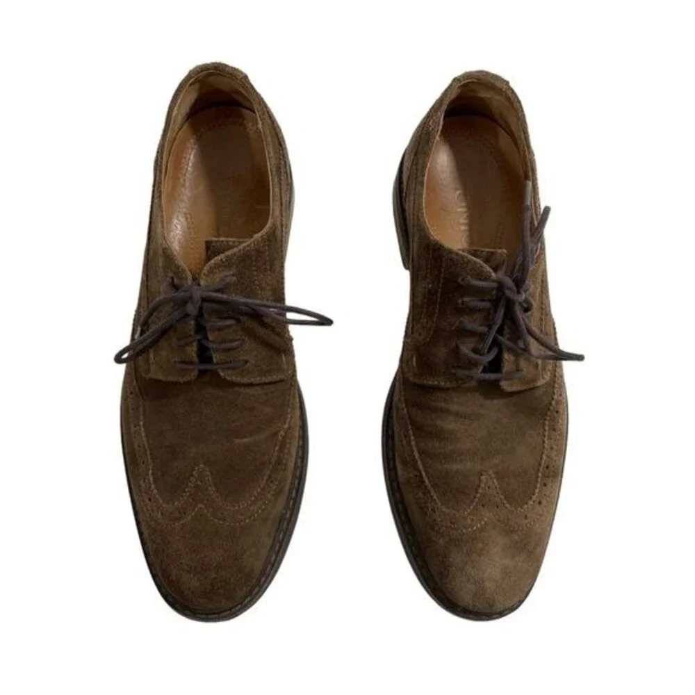 Vionic Men's Leather Suede Bruno Oxford Shoes Brown‎ Size 9.5